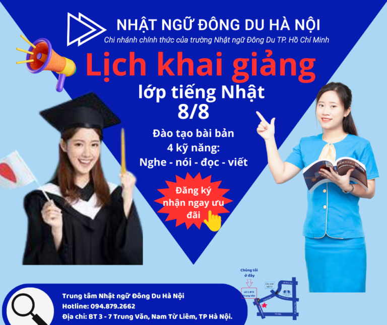 Học tiếng Nhật - Du học Nhật Bản Đông Du Hà Nội