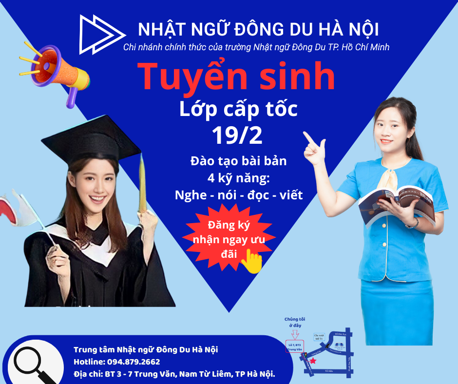 Học tiếng Nhật - Du học Nhật Bản Đông Du Hà Nội