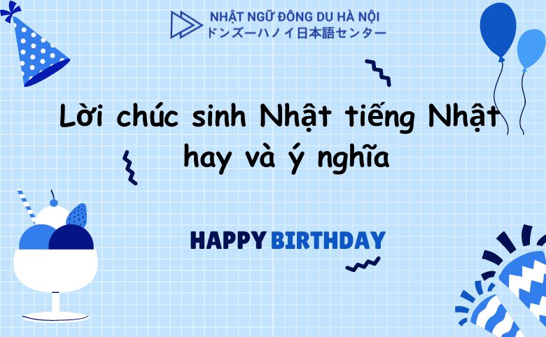 lời chúc mừng sinh nhật tiếng Nhật hay